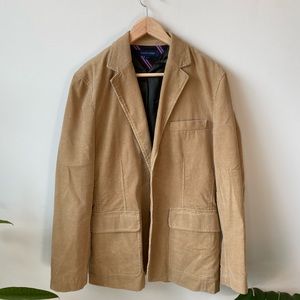 Tommy Hilfiger Tan Cotton Corduroy Blazer